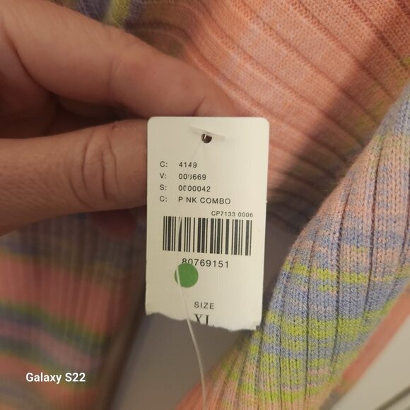 ANTHROPOLOGIE Sweater Maxi Dress Pink Size XL NWT - Picture 9 of 10